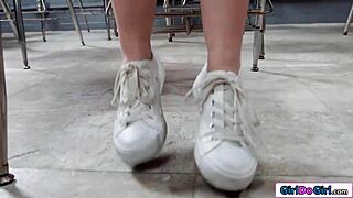 Petite freshman transforms from bookworm to adventurous coed