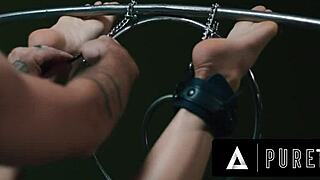 Vanessa sky and dee williams are tied up and dominated in pure taboo simulation.