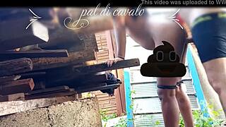 On Friend's Anniversary, I Boldly Fucked His Hot Teen In The Backyard.