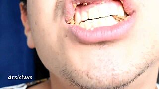 Young colombian amateurs eat cookies in romantic bisexual fun!