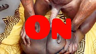 In This Homemade Black Porn, She Licks Pussy Then Takes Deep Anal.