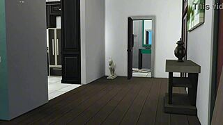 Stepson Caught Masturbating, Mature Woman Helps With Sex