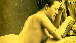 Vintage Scene Features Hairy Pussy Blowjob And Fucking With Antique Props.