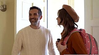 Sneaky stepdad bangs stepdaughter behind wife's back!