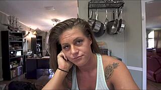 Step Mom Gets Horny And Rips Clothes For Handjob And Sex With Big Ass In Bedroom