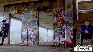 southernstrokes twinks beno eker and josh cavalin bareback blowjob