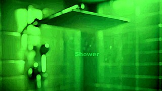 teen blonde enjoys a sensual shower in casting