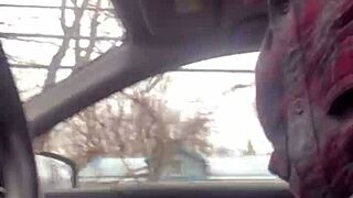 Lesbian Bestie Facefucked Hard During Car Ride.