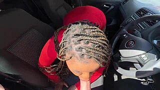 Busty Black Slut Squirt in Missionary Car Ride