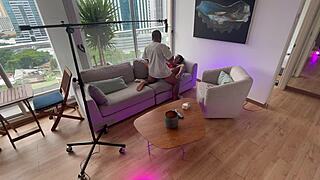 Behind the scenes, step daughter feels emotional anal sex with stepdad