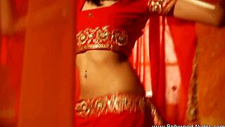 beautiful brunette undresses and dances in erotic striptease