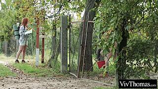 Does This Redhead Babe Lick Muff in Panties?