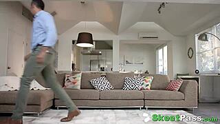 Hot Ebony Babysitter Kendall Woods Fucks Client in Doggystyle and Cowgirl to Apologize.