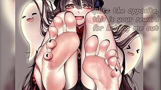 anime feet joi with hu tao femdom