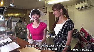 Toy play with the shop keeper during broad daylight