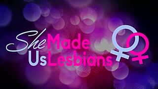 Redhead Teen Uses Dildo on Shaved Pussy for Lesbian Orgasm with Tattooed Partner