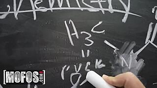 Horny Students Emma Bugg Victor Ray Steamy Classroom Session with Ass Cum in Mouth