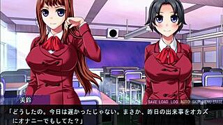 Marie uses toys for fingering and masturbation in outdoor hentai game