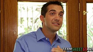 Naughty Teen Babysitter Gives Blowjob And Handjob While Masturbating In Hardcore Session