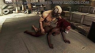 Fallout 4 twist: hot black babe bound for rough anal play.