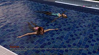i plays games in the pool with my stepsister and her friends in my dorm