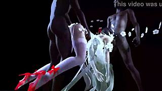 Two Black Bulls Fuck Bigboobs Chick Doggystyle In 3D Animation.