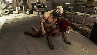 Fallout 4 twist: hot black babe bound for rough anal play.