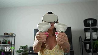 dumb stepmom gets tricked by vr gamer stepson in full 4k