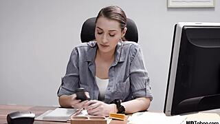 Pawg secretary fucks cheater husband Bella Rolland at work!