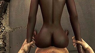 Fallout 4 twist: hot black babe bound for rough anal play.
