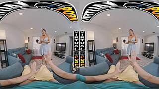 Yo, I’m doing dirty chores with my hot stepmom Carmela Clutch in this wild VR fuck!