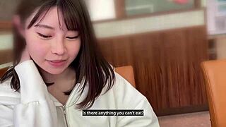 Skinny Asian Cutie Enjoys First POV Creampie