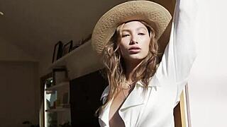 Beautiful big tits teen 18+ model Dominique Lobito shows her perfect curvy body.