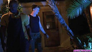 black old man claims redhead twink's virginity