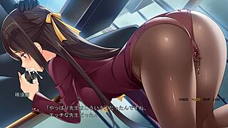 Saori falls victim to chikan in stockings, leading to blowjob