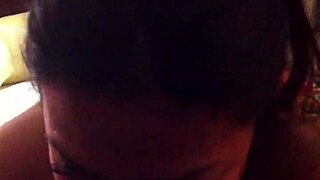 latina amateur gives homemade blowjob in hotel room