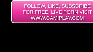 Young cute teen performs blowjob live on camiplay.com.