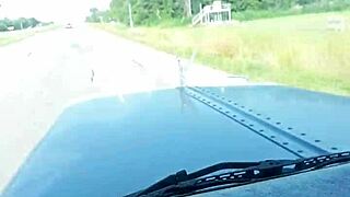 Public masturbation cum shot in outdoor setting.