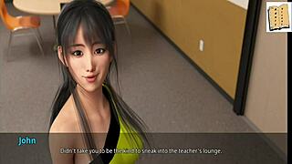 I think Emiko from WVM 97 is showing off her body in this 3D anime scene, but it's kinda cute.