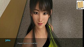 I think Emiko from WVM 97 is showing off her body in this 3D anime scene, but it's kinda cute.