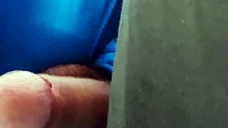 Public masturbation cum shot in outdoor setting.