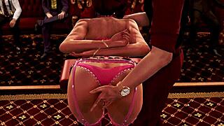 Cartoon porn with Asian girl in bent over position and doggy style action