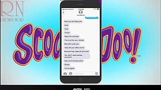 velma dinkley as submissive secretary in office with panties and pantyhose