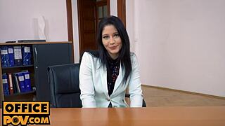 Emily Brix, Hungarian beauty, bangs hard in POV for a green card opportunity