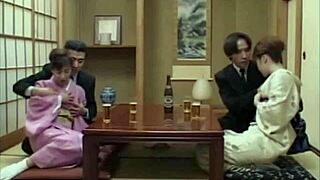 japanese couples dive into hardcore foursome with blowjobs and fucking