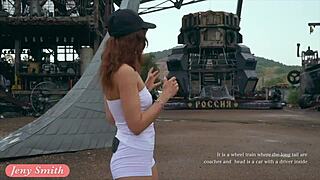 Jeny Smith Shows Cameltoe in Tight Suit