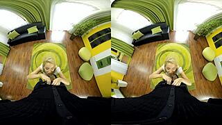 Karol Lilien relaxes in the shower and room