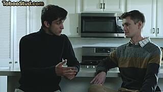 Hairy stud got barebacked in wild foot fetish 3some with twinks, so hot!