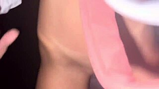 Slim girl dances and orgasms at night club gloryhole