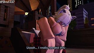 catgirl craves cock and gets creampied before fireworks